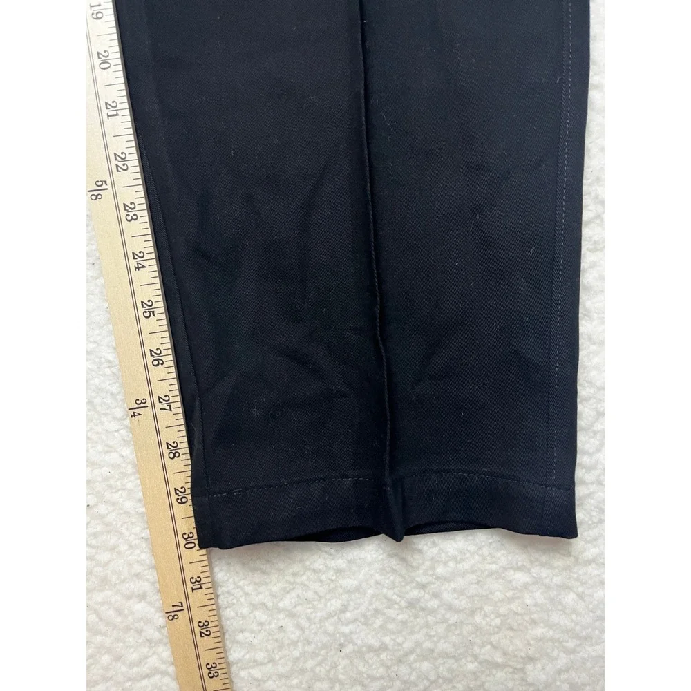 Lee Pants Mens 40x30 Black Plain Front Wrinkle Free Relaxed Tapered 414-2001 NWT